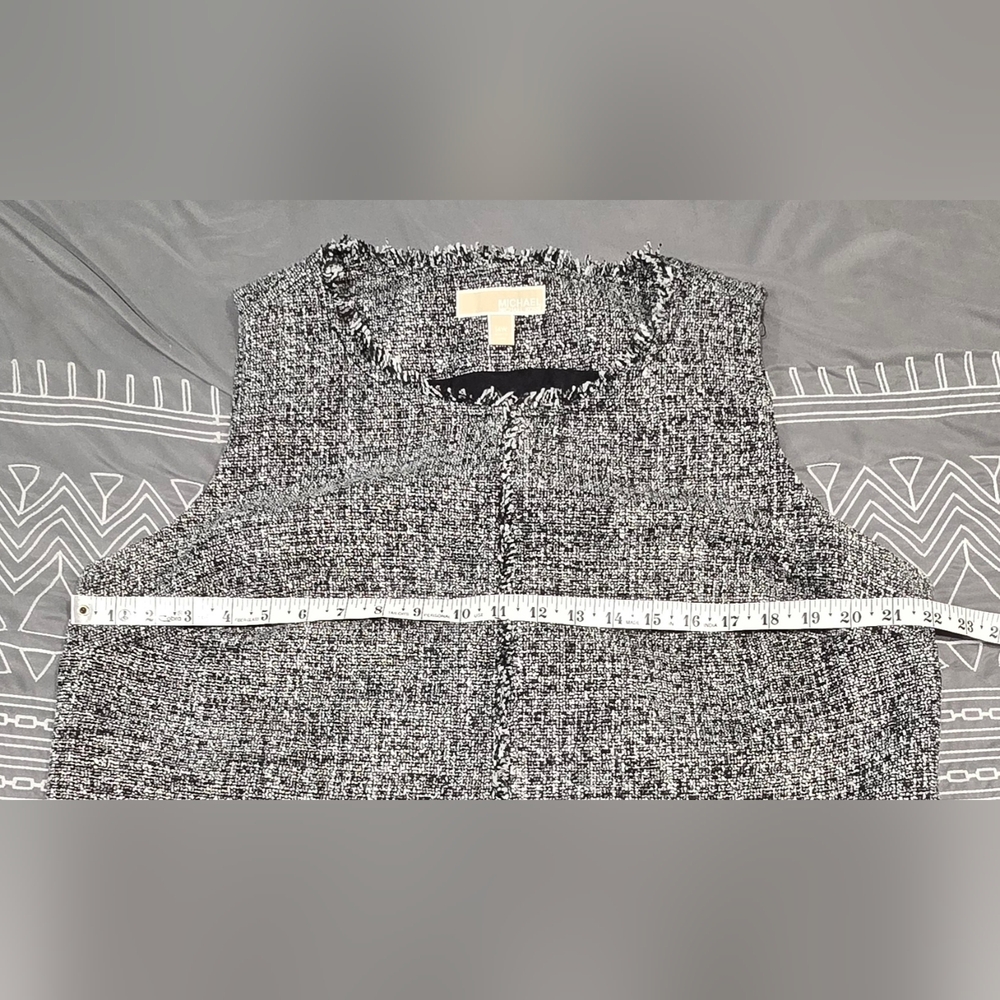 Michael Kors Black And White Tweed Shift Dress Size 14W - Picture 3 of 8
